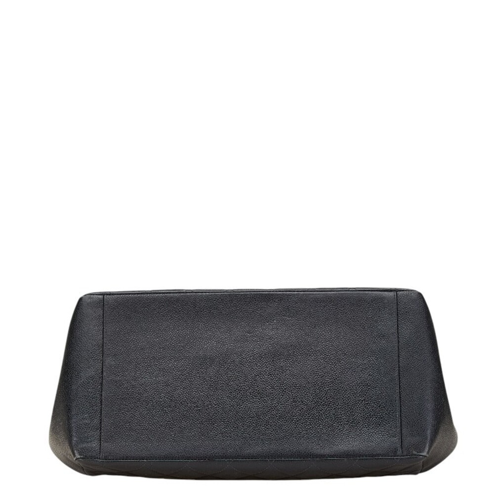 CHANEL Black Caviar Leather Logo Tote Bag - Picture 3 of 12